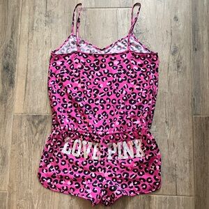 🩷VS Pink vintage 2011 sleep lounge romper sz M